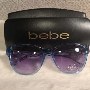 Bebe Blue Frames with Smoke Gradient Lenses BB7236 410 And Case